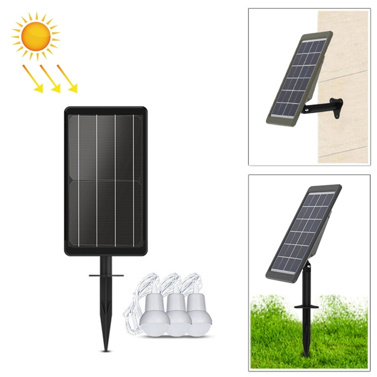 

7W 8800mAh Solar Lawn Lamp Outdoor Garden Landscape Wall Lamp with 3 LED Bulbs