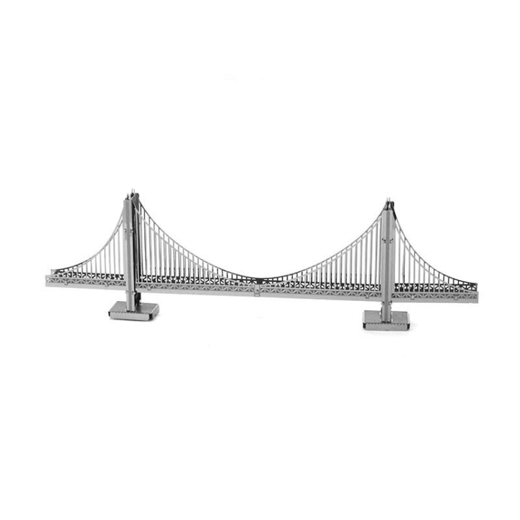 

3 PCS 3D Metal Assembly Model World Building DIY Puzzle Toy, Style:Golden Gate Bridge