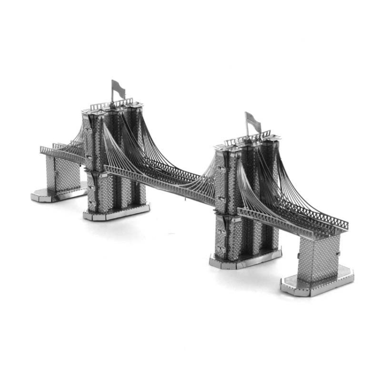 

3 PCS 3D Metal Assembly Model World Building DIY Puzzle Toy, Style:Brooklyn Bridge