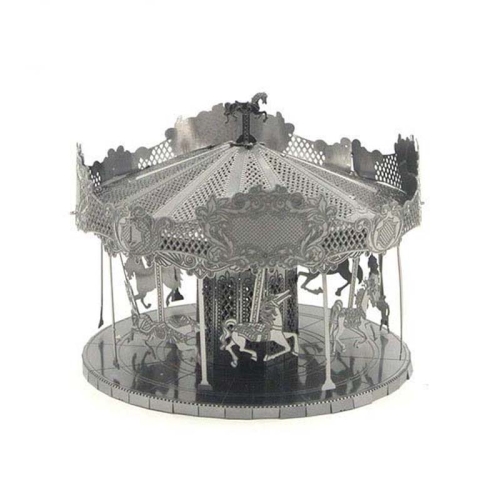 

3 PCS 3D Metal Assembly Model World Building DIY Puzzle Toy, Style:Carousel