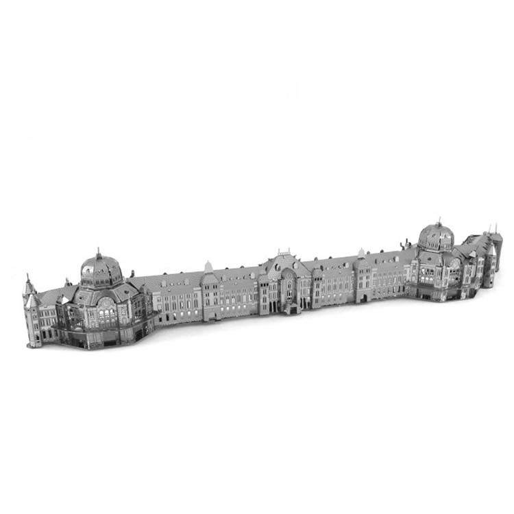 

3 PCS 3D Metal Assembly Model World Building DIY Puzzle Toy, Style:Tokyo Railway Station
