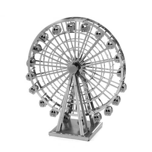 

3 PCS 3D Metal Assembly Model World Building DIY Puzzle Toy, Style:Ferris Wheel