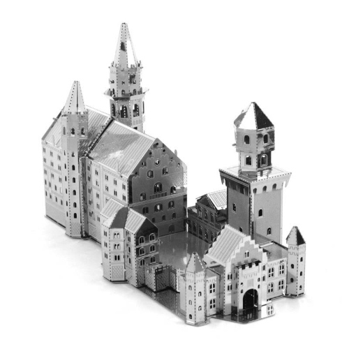 

3 PCS 3D Metal Assembly Model World Building DIY Puzzle Toy, Style:Neuschwanstein