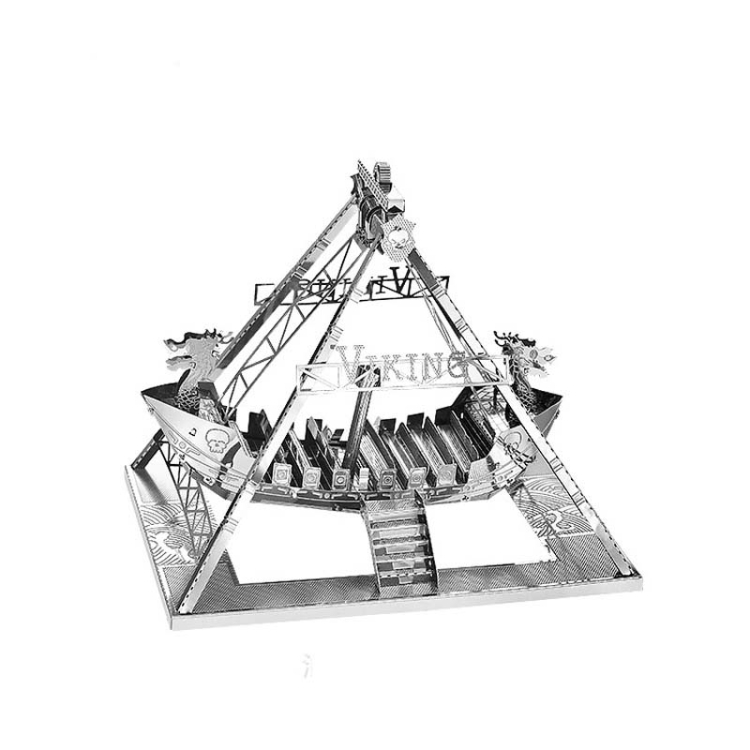 

3 PCS 3D Metal Assembly Model World Building DIY Puzzle Toy, Style:Viking Ship