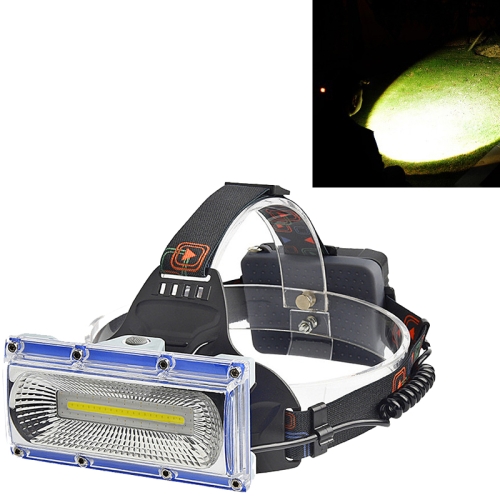 

Detector Headlight LED+COB Floodlight Rechargeable Glare Work Light Auto Repair Head-mounted Flashlight, Colour: Blue Set (3 Batteries, USB Wire, Color Box )