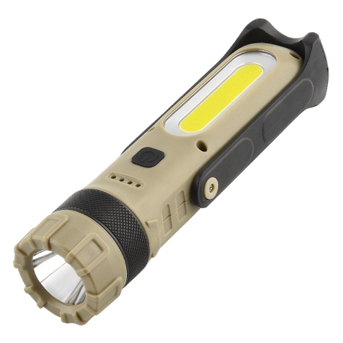 

LED Strong Light Flashlight USB Input And Output Strong Magnetic Foldable Work Light COB Red Warning Light