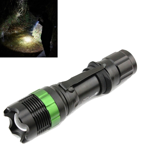 

Q5 T6 Strong Light Flashlight Mechanical Zoom Waterproof Mini LED Flashlight, Colour: T6 Attack Head Suit (1 battery, 1 Charger)