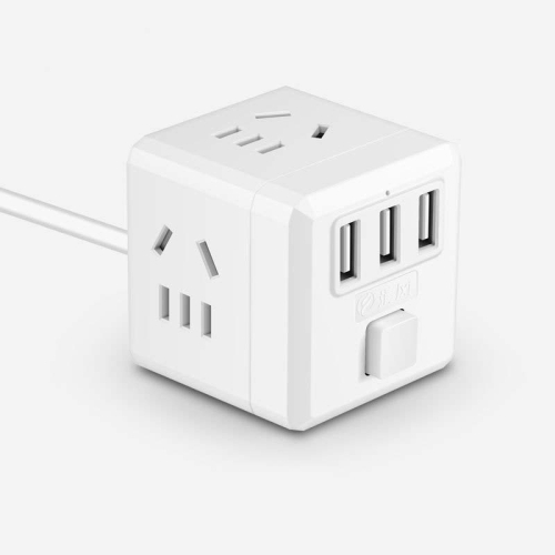 

Cube Socket Converter Plug Multifunctional USB Power Strip Panel, CN Plug, Specification: QF-M13C White