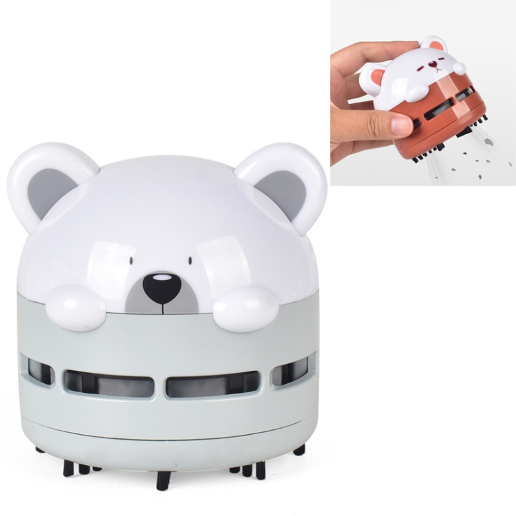 

Cartoon Mini Night Light Desktop Vacuum Cleaner Student Office Car Handheld Dust Cleaner(Gray)