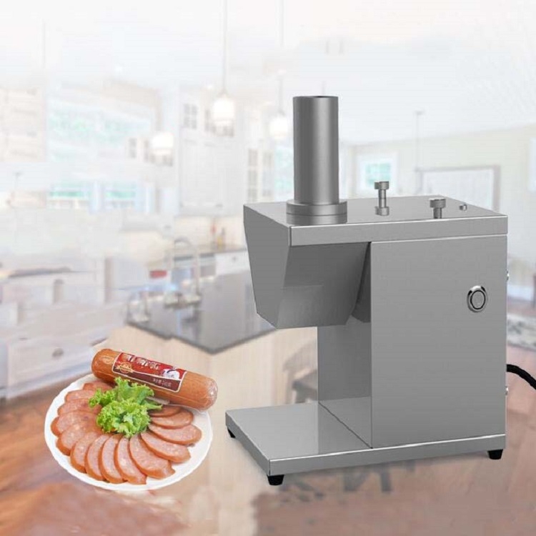

Electric Sausage Slicer Stainless Steel Desktop Ham Sausage Slicer CN Plug
