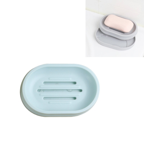 

4 PCS Draining Double-layer Soap Shelf Travel Portable Soap Box, Colour: Blue
