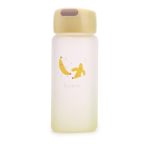 

Cartoon Fruit Temperature Change Color Portable Frosted Glass Water Cup(Yellow)