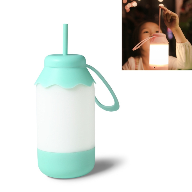 

Creative Baby Bottle Lamp Silicone Portable Night Light(Blue)