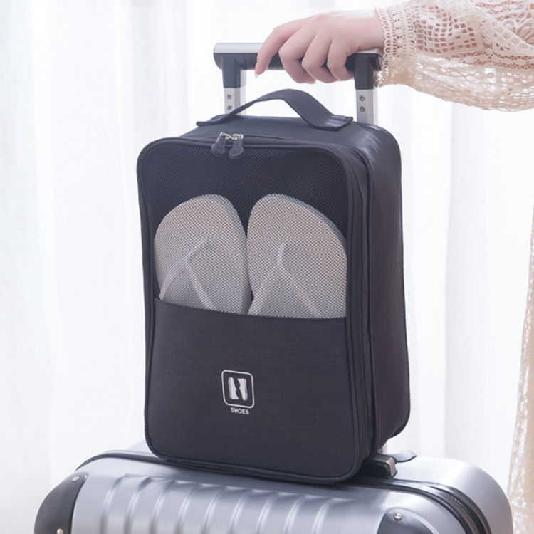 

Outdoor Travel Shoe Box Storage Bag Travel Trolley Case Bag(Cool Black)