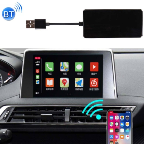 

Smart Navigation Carplay Car Machine Wired To Wireless Carplay Box Module for Apple Mobile Phones, Suitable For Peugeot(Black Square)