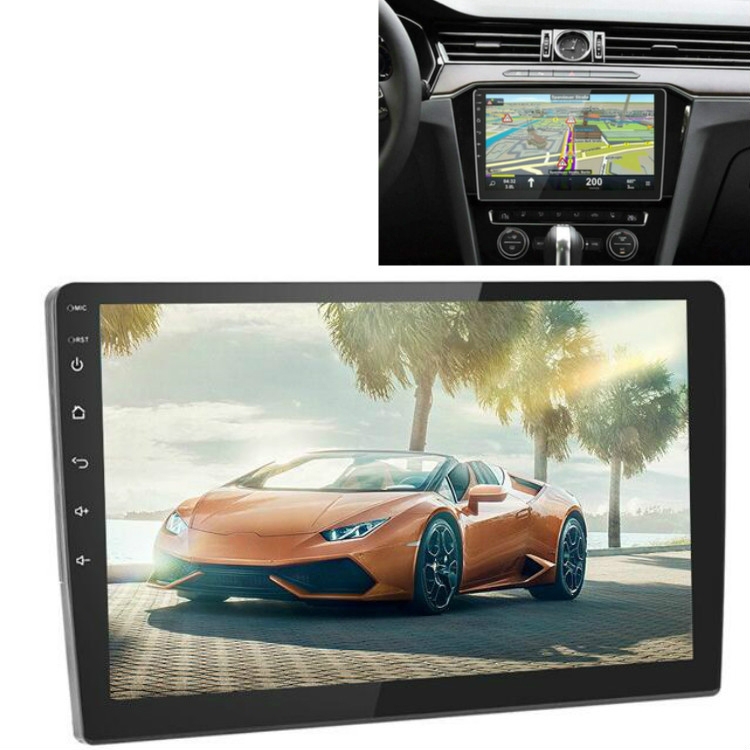 

Universal Machine Android Smart Navigation Car Navigation DVD Reversing Video Integrated Machine, Size:10inch 1+16G, Specification:Standard+8 Lights Camera