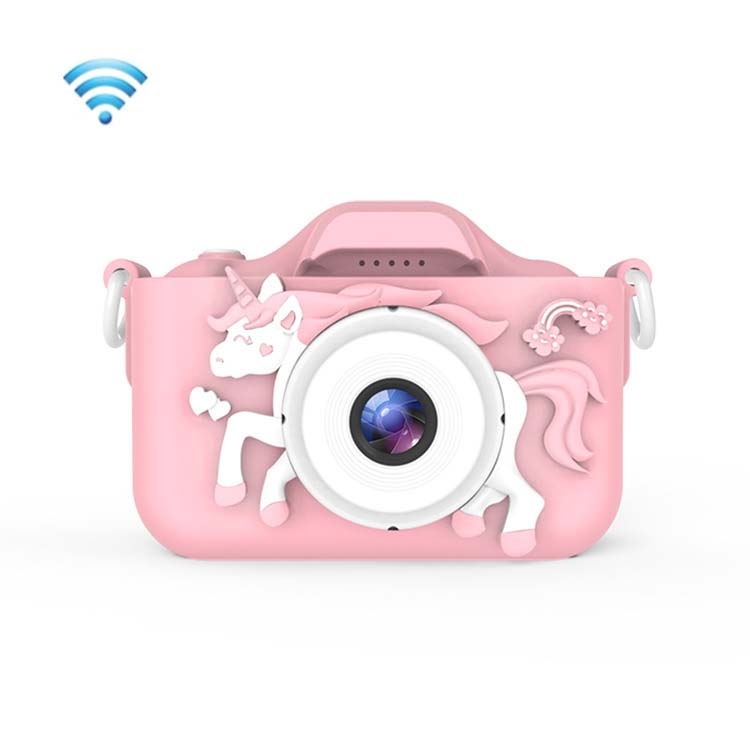 

Q8 Children Camera HD Dual-lens Camera Cartoon Children Digital Camera, Style:WiFi 4.0MP(Pink)