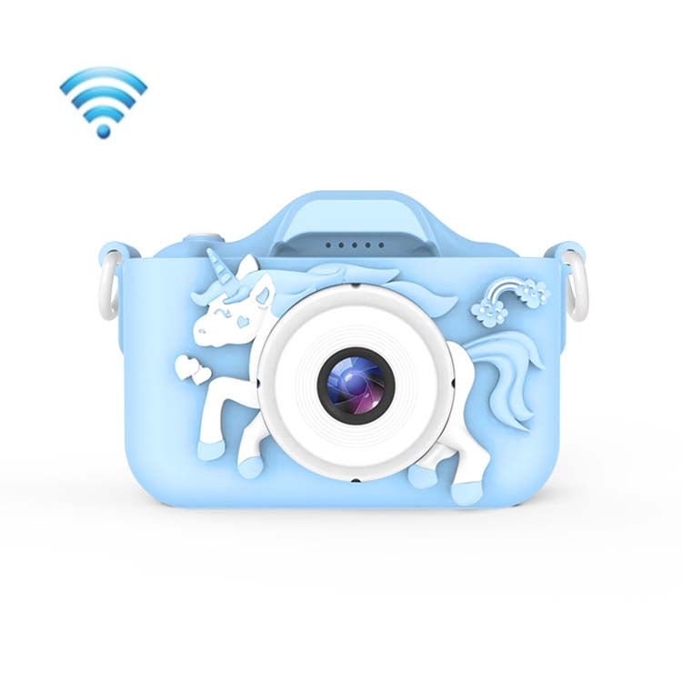 Sunsky Q8儿童相机高清双摄像头卡通儿童数码照相机 款式 Wifi版 蓝色