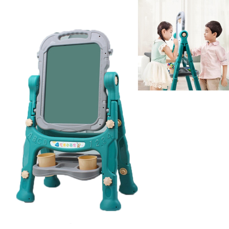 

Children Double-sided Magnetic Drawing Board Toy Graffiti Blackboard with Bracket, Style:Short Bracket(Green)