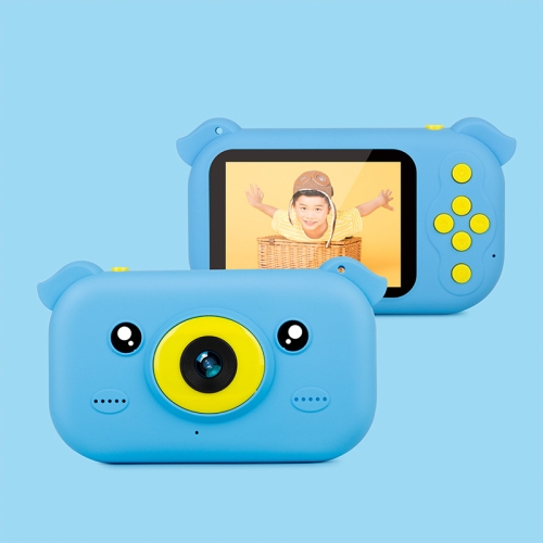 

2.4 inch Screen 1080P High-definition Shatter-resistant Ultra-thin Children Camera HD Photo and Video, Style:32GB(Sky Blue)