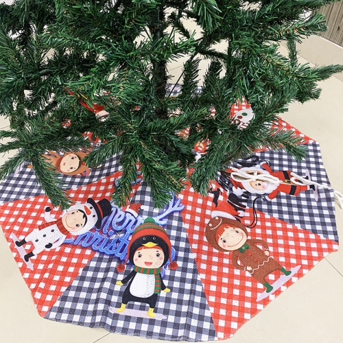 

Christmas Decorations Christmas Tree Apron Knitted Print Christmas Tree Skirt