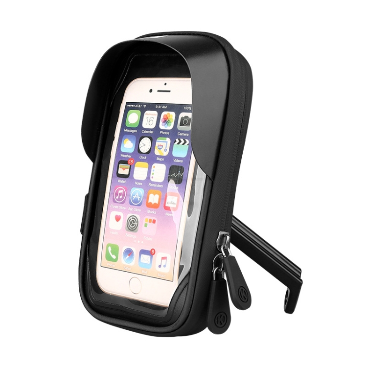 

Mountain Bike Card Holder Touch Screen Mobile Phone Holder Motorcycle Electric Vehicle Waterproof Navigation Bracket Shade Mobile Phone Holder, Style:Rearview Mirrors(Black)