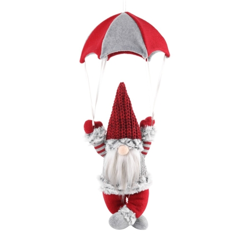 

Faceless Skydiving Santa Claus Christmas Window Hanging Decorations(Red Hat )