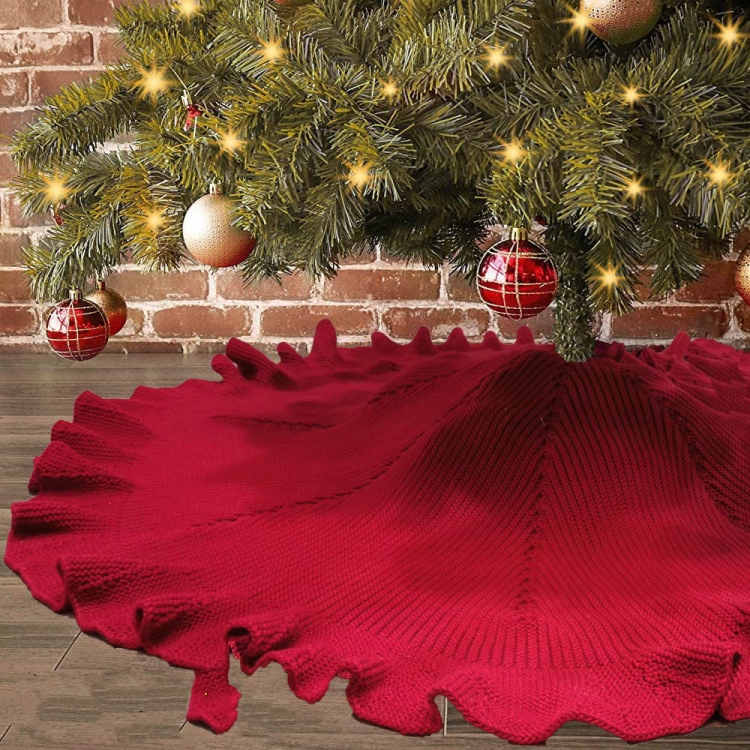 

48-inch Christmas Tree Skirt With Folds