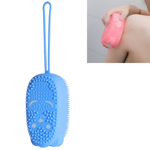 

3 PCS Silicone Sponge Bath Towel Strong Back Rub Bath Brush Household Children Sponge Bath Brush(Blue)
