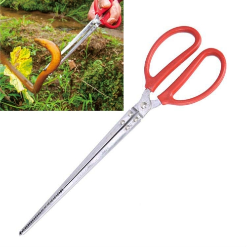 

4 PCS Rice Eel Clip Lobster Tongs Rice Eel Clip Crab Loach Pliers Fish Control Garbage Clip, Size:38cm, Style:Straight