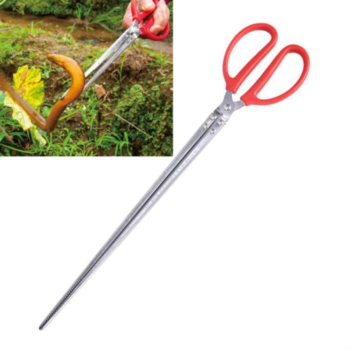 

4 PCS Rice Eel Clip Lobster Tongs Rice Eel Clip Crab Loach Pliers Fish Control Garbage Clip, Size:62cm, Style:Straight