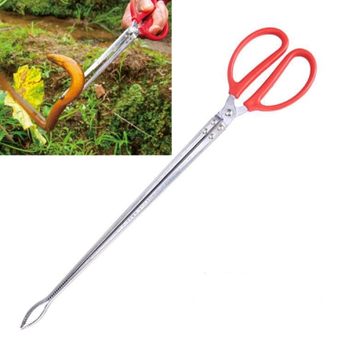 

4 PCS Rice Eel Clip Lobster Tongs Rice Eel Clip Crab Loach Pliers Fish Control Garbage Clip, Size:52cm, Style:Elbow