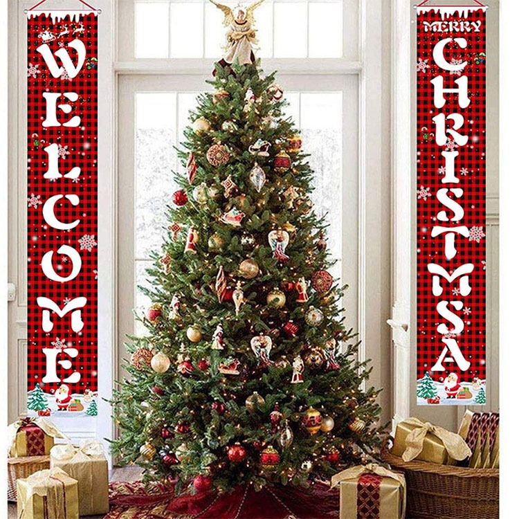 

Christmas Banner Christmas Decoration Banner Door Union Holiday Atmosphere Banner
