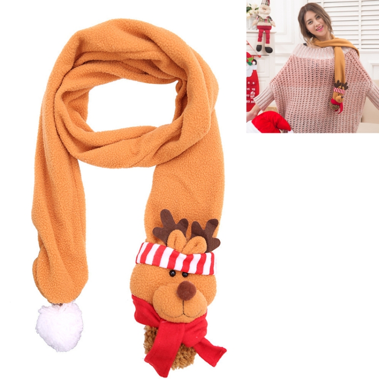 

2 PCS Christmas Ornament Warm Cartoon Scarf(Elk)