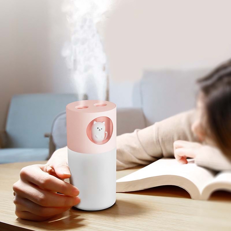 

Cute Pet Double Spray Humidifier Water Moisture Meter(Pink)