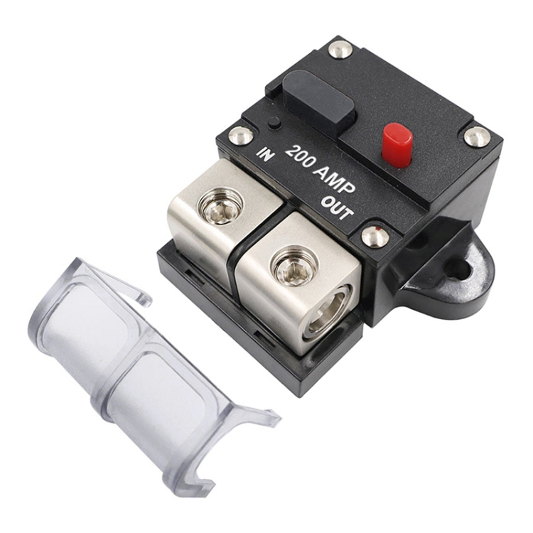 

200A Auto Circuit Breaker Car Audio Fuse Holder Power Insurance Automatic Switch(Black)