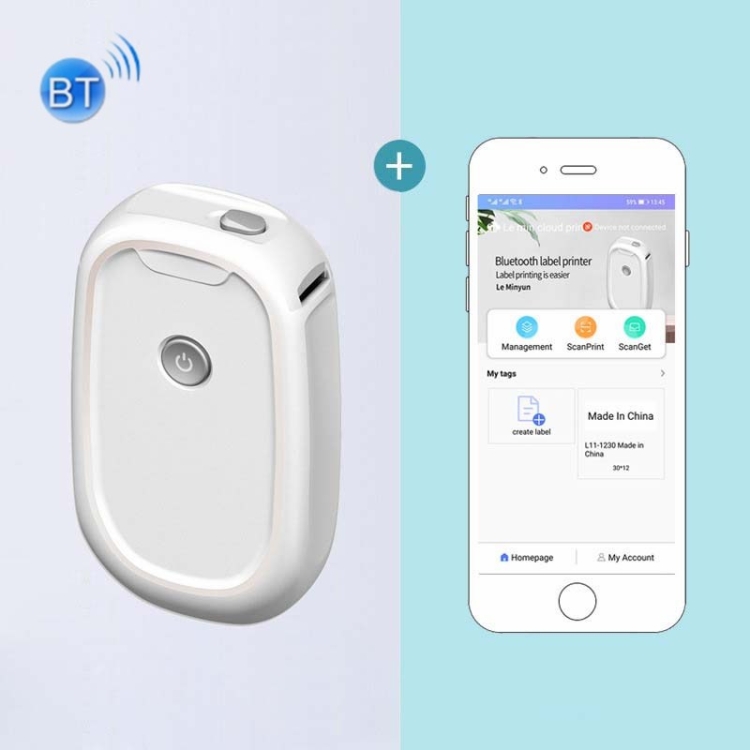

L11 Thermal Label Printer Home Bluetooth Portable Label Machine without Paper