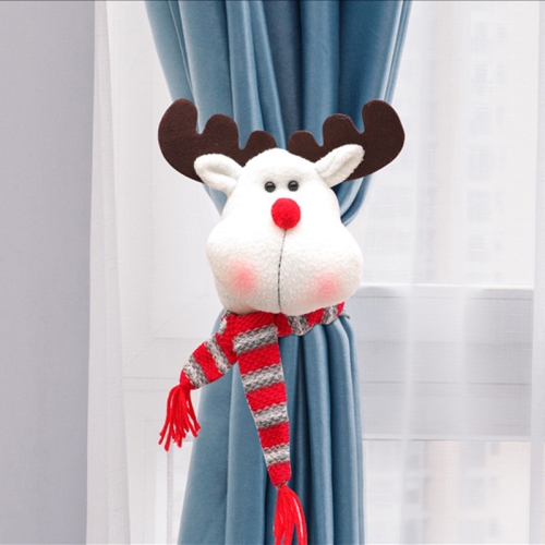 

2 PCS Christmas Rubber Band Curtain Buckle Christmas Window Decoration(Elk)
