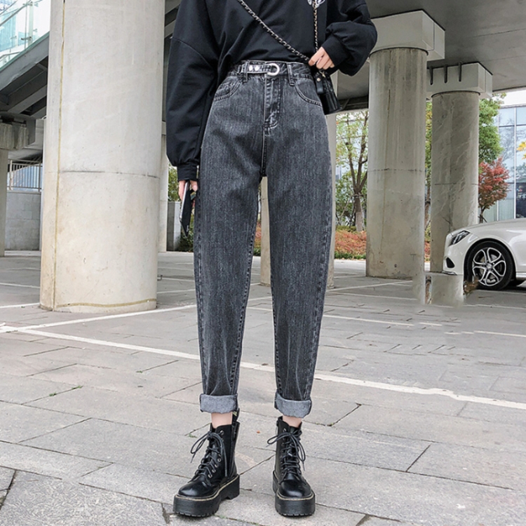 

Loose Trousers Thin High-Waisted Pants, Size: XXL(Gray)