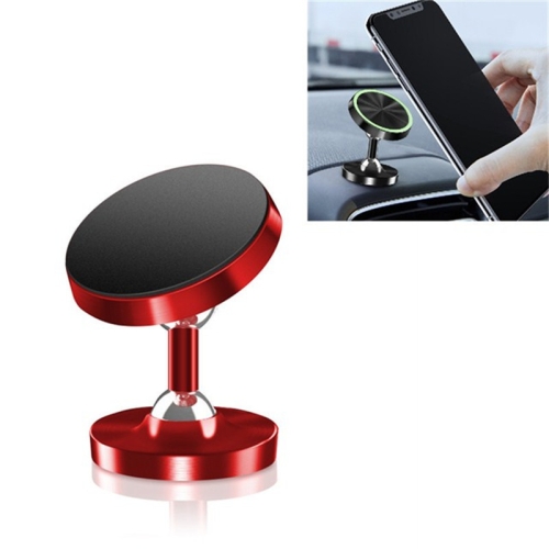 

3 PCS Car Phone Holder Alloy Magnetic Universal Dual Ball Rotating Car Phone Holder, Colour: Matte Red