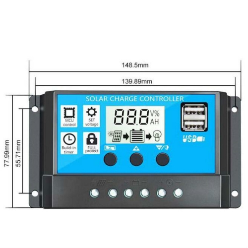 

Street Lamp Smart Lighting Charging Solar Controller, Model: RBL-40A