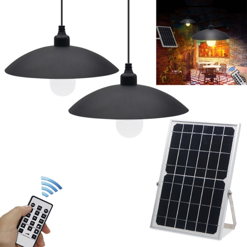 

Solar Garden Wall Lamp Outdoor Waterproof Dual Light Color Smart Remote Control Street Light, Style: Double Chandeliers