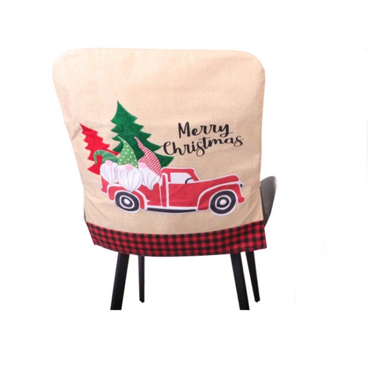 

Christmas Decoration Seat Cover Linen Handicraft Household Seat Cover, Specification: Santa Slaus Car