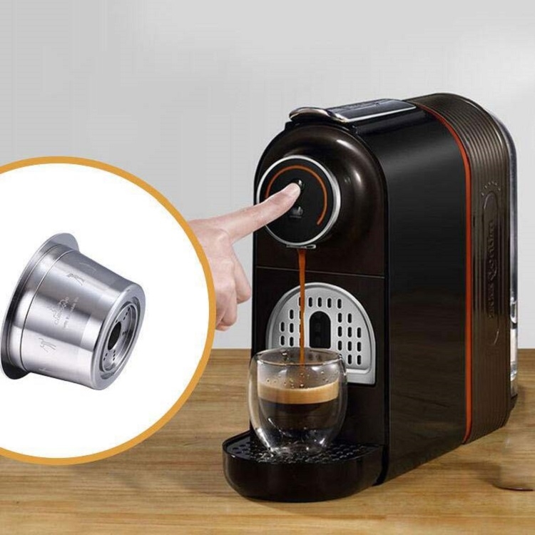 

Coffee Machine Capsule Stainless Steel Household Coffee Filter Reusable Coffee Capsule Cup Pattern Random Delivery
