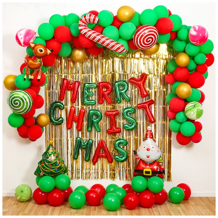 

Christmas Balloon Set Merry Christmas Party Background Decoration