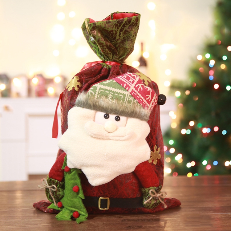 

Christmas Tote Bag Christmas Eve Candy Gift Bag, Size:L(Old Man)