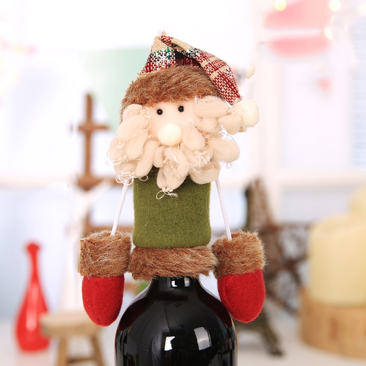

3 PCS Christmas Decorations Cartoon Wine Bottle Cover(Old Man)