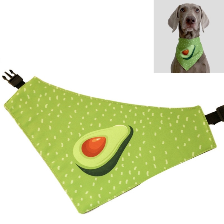 

Refreshing Avocado Pet Scarf Three-layer Thickened Waterproof Saliva Towel, Size: S