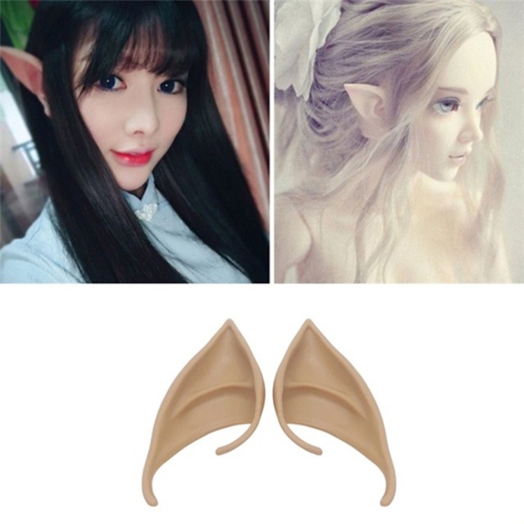 

10 Pairs Halloween Elf Latex Ears Cosplay Props, Size:10cm(Complexion)