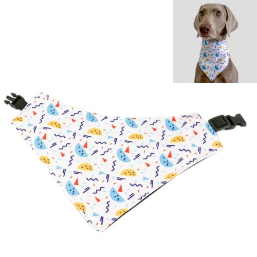 

Pac-Man Pattern Pet Scarf Three-layer Thick Waterproof Saliva Towel, Size: S